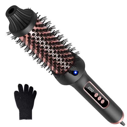 Heated Curling Iron Brush Thermal Brush 32Mm round Brush Ceramic Hair Curler Roller Volumizing Brush 400°F Styling Tools